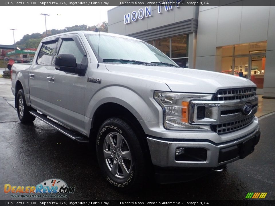 2019 Ford F150 XLT SuperCrew 4x4 Ingot Silver / Earth Gray Photo #8