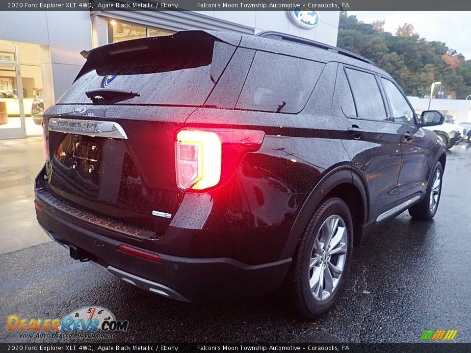 2020 Ford Explorer XLT 4WD Agate Black Metallic / Ebony Photo #2