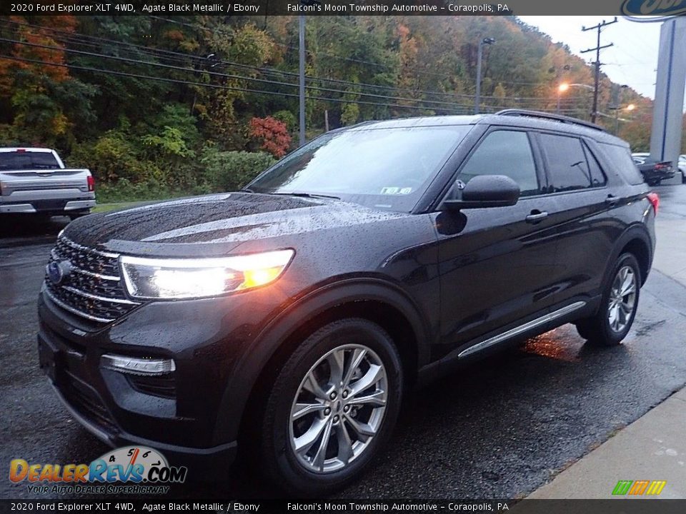 2020 Ford Explorer XLT 4WD Agate Black Metallic / Ebony Photo #6