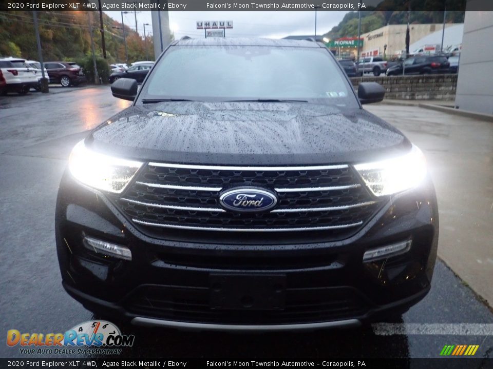 2020 Ford Explorer XLT 4WD Agate Black Metallic / Ebony Photo #7