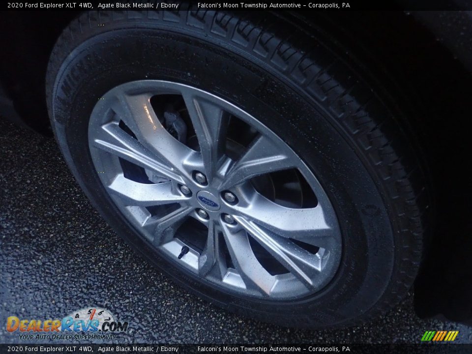 2020 Ford Explorer XLT 4WD Agate Black Metallic / Ebony Photo #9