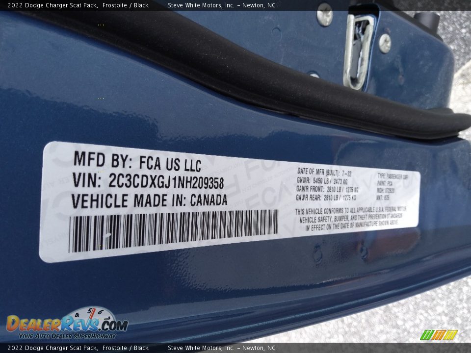 2022 Dodge Charger Scat Pack Frostbite / Black Photo #29