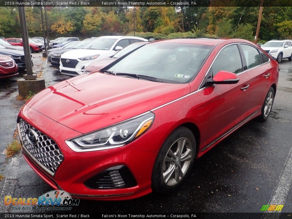 2019 Hyundai Sonata Sport Scarlet Red / Black Photo #1