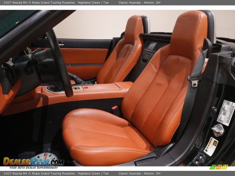 Tan Interior - 2007 Mazda MX-5 Miata Grand Touring Roadster Photo #6
