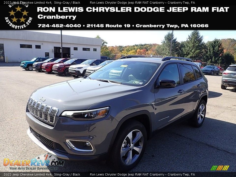 2022 Jeep Cherokee Limited 4x4 Sting-Gray / Black Photo #1