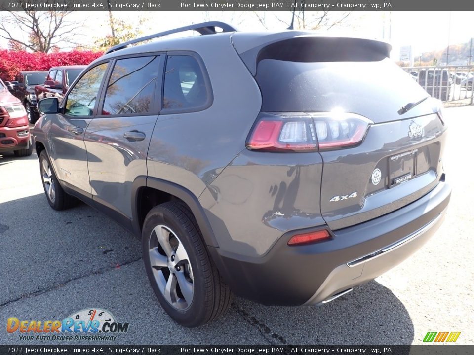 2022 Jeep Cherokee Limited 4x4 Sting-Gray / Black Photo #3