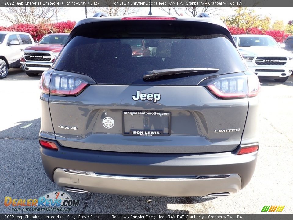 2022 Jeep Cherokee Limited 4x4 Sting-Gray / Black Photo #4