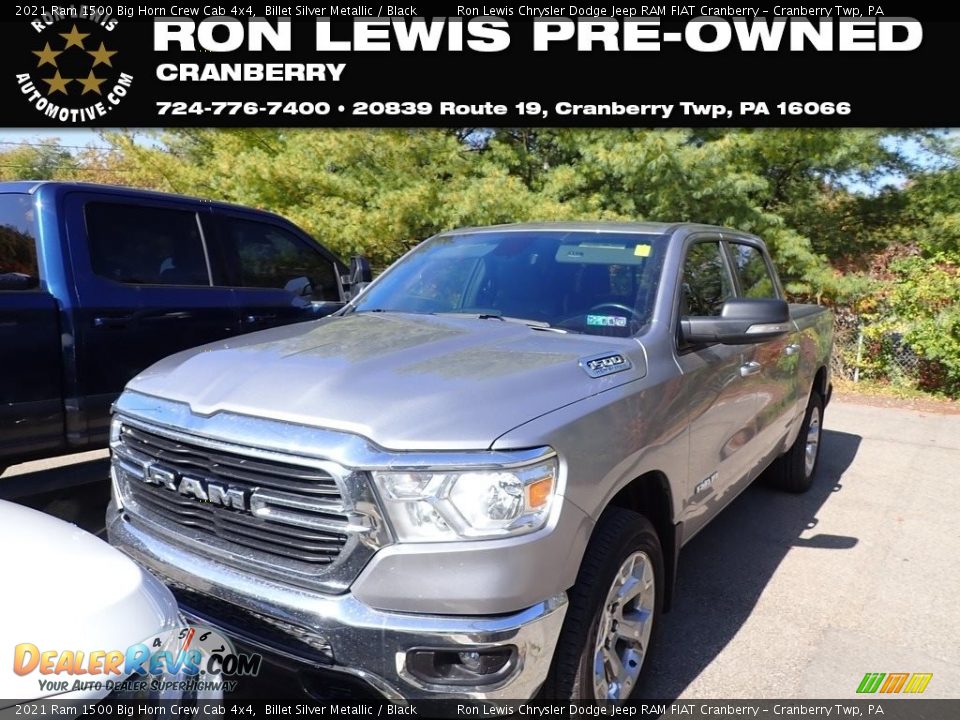 2021 Ram 1500 Big Horn Crew Cab 4x4 Billet Silver Metallic / Black Photo #1