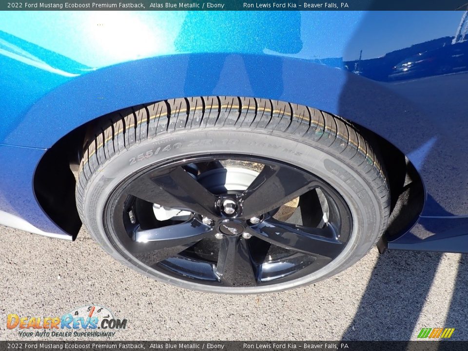 2022 Ford Mustang Ecoboost Premium Fastback Atlas Blue Metallic / Ebony Photo #9
