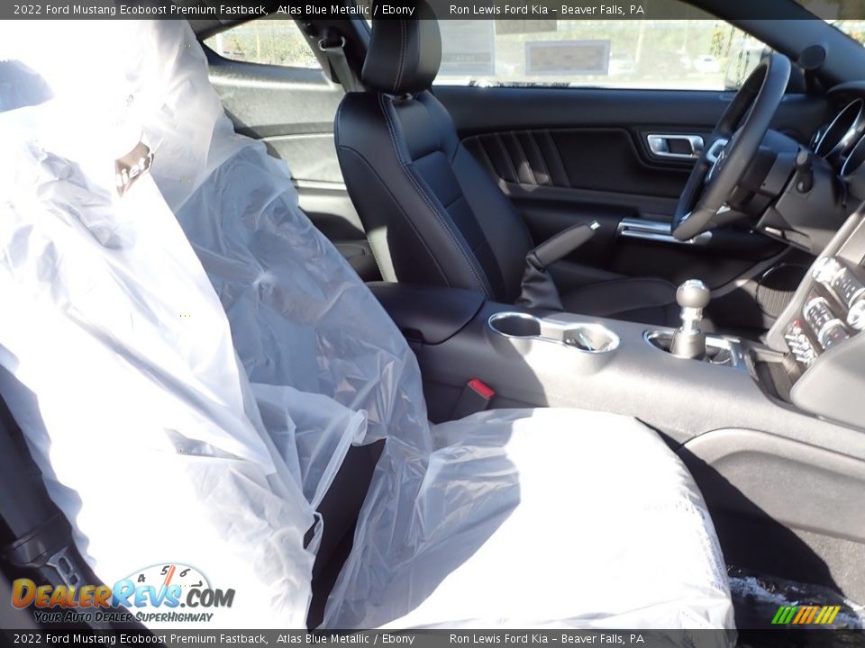 2022 Ford Mustang Ecoboost Premium Fastback Atlas Blue Metallic / Ebony Photo #10