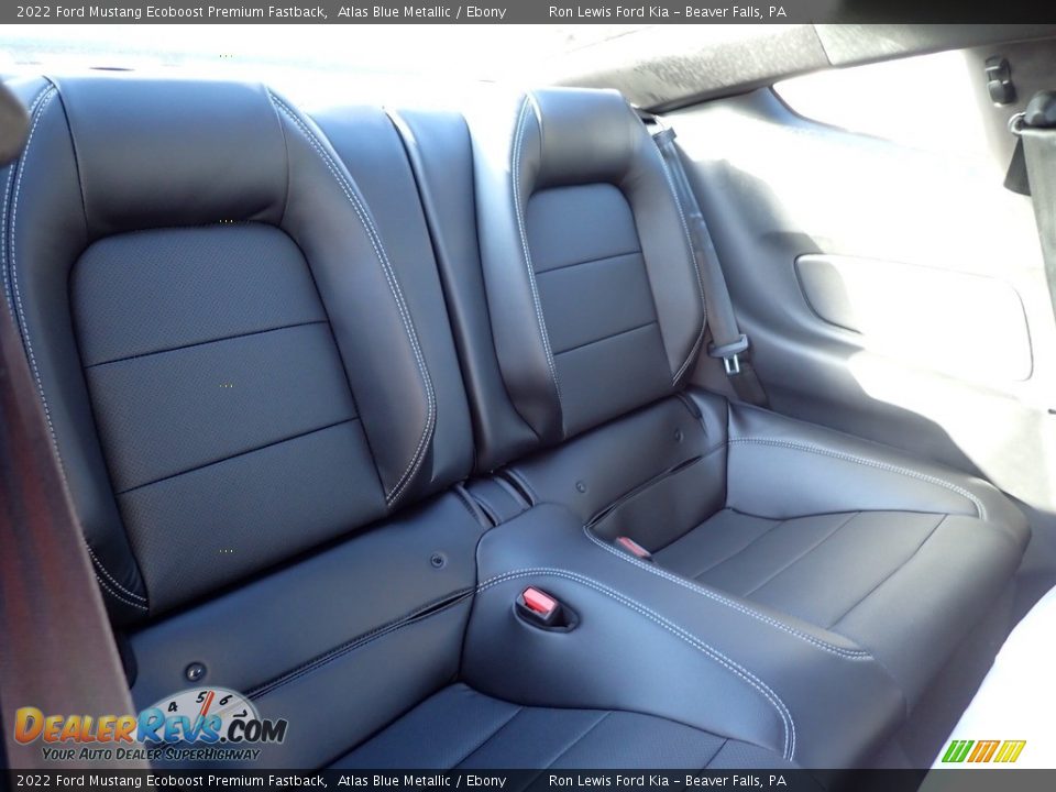 2022 Ford Mustang Ecoboost Premium Fastback Atlas Blue Metallic / Ebony Photo #11