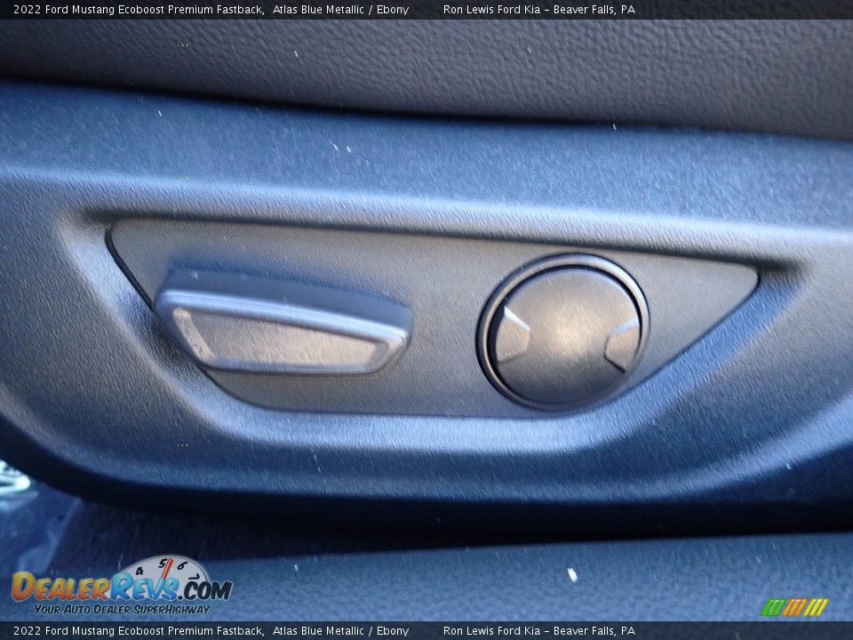 2022 Ford Mustang Ecoboost Premium Fastback Atlas Blue Metallic / Ebony Photo #14