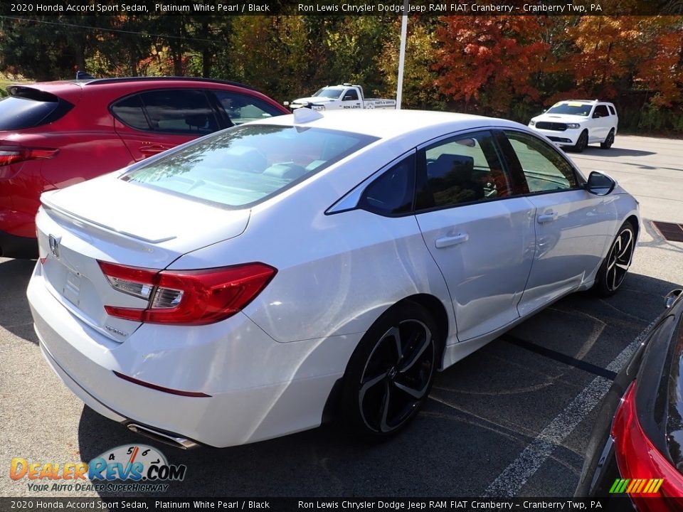 2020 Honda Accord Sport Sedan Platinum White Pearl / Black Photo #4