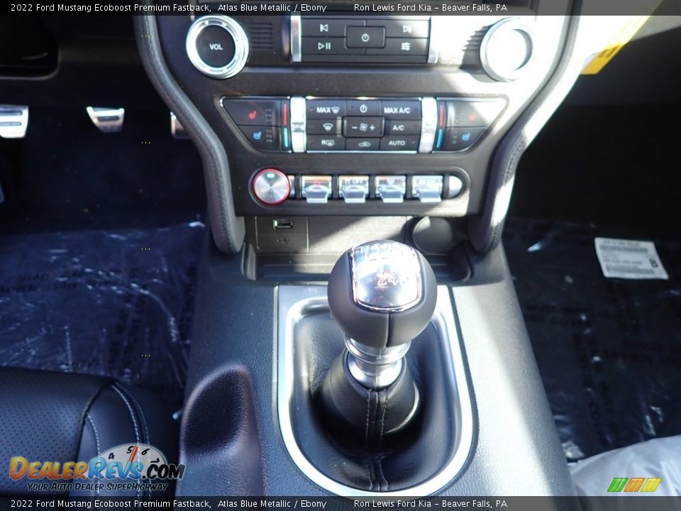 2022 Ford Mustang Ecoboost Premium Fastback Atlas Blue Metallic / Ebony Photo #19