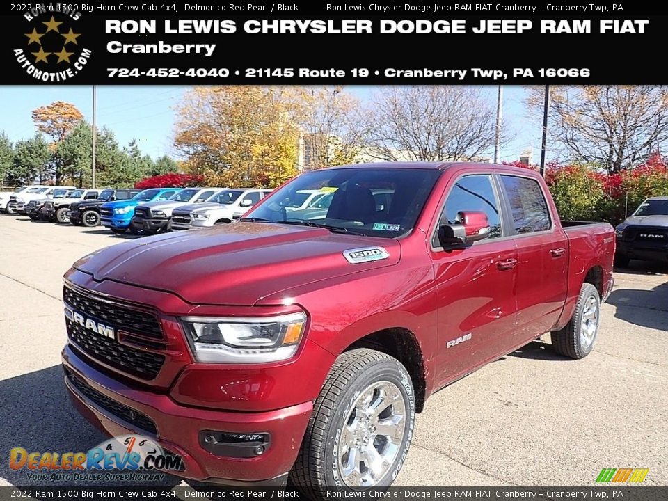 2022 Ram 1500 Big Horn Crew Cab 4x4 Delmonico Red Pearl / Black Photo #1