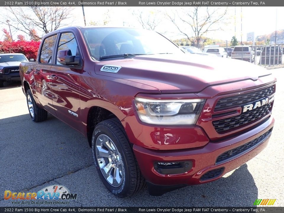 2022 Ram 1500 Big Horn Crew Cab 4x4 Delmonico Red Pearl / Black Photo #7