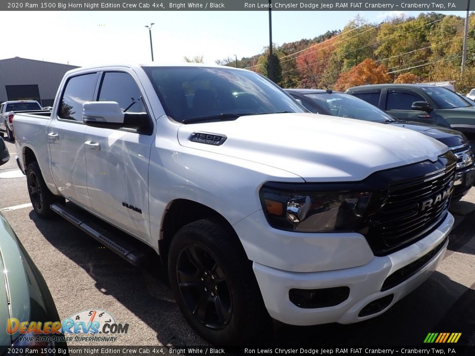 2020 Ram 1500 Big Horn Night Edition Crew Cab 4x4 Bright White / Black Photo #2