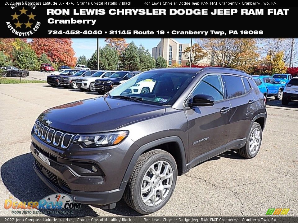 2022 Jeep Compass Latitude Lux 4x4 Granite Crystal Metallic / Black Photo #1