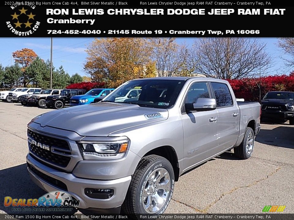 2022 Ram 1500 Big Horn Crew Cab 4x4 Billet Silver Metallic / Black Photo #1