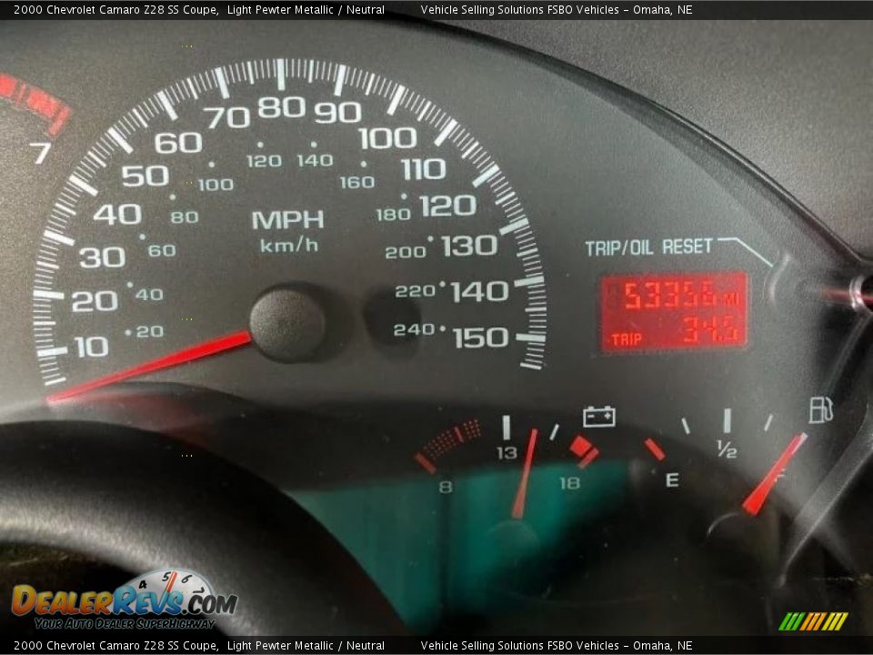 2000 Chevrolet Camaro Z28 SS Coupe Gauges Photo #16