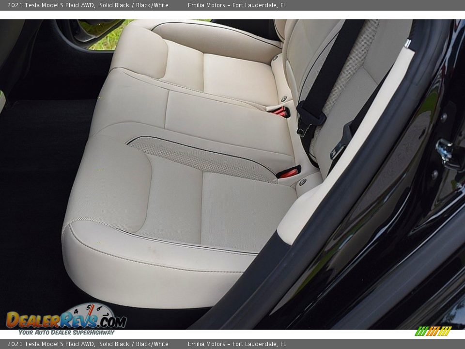 Rear Seat of 2021 Tesla Model S Plaid AWD Photo #25