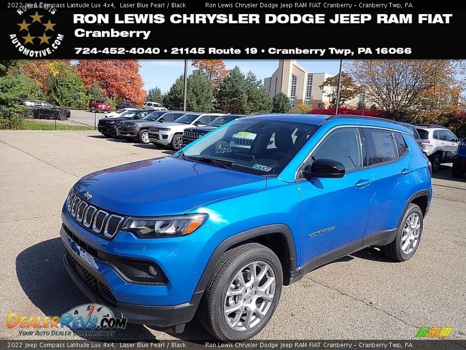 2022 Jeep Compass Latitude Lux 4x4 Laser Blue Pearl / Black Photo #1