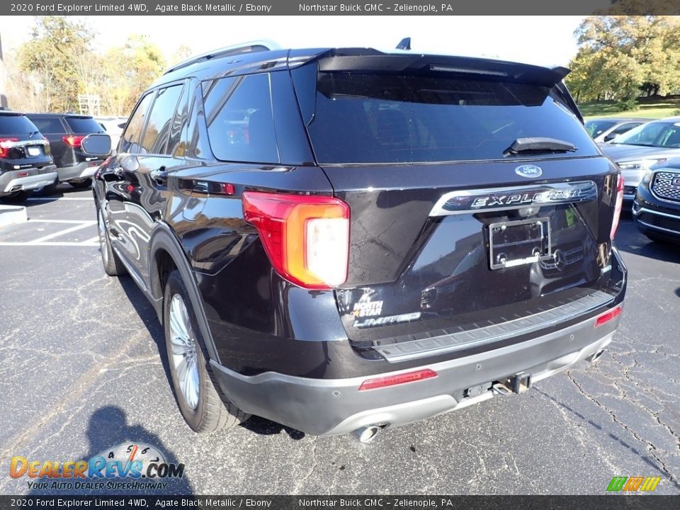 2020 Ford Explorer Limited 4WD Agate Black Metallic / Ebony Photo #4