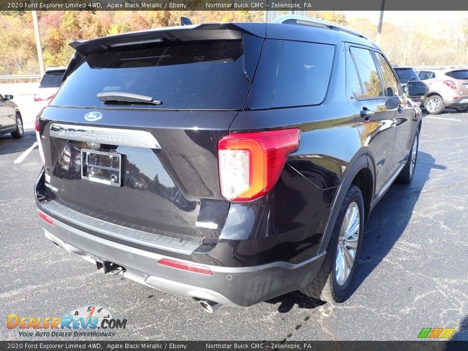 2020 Ford Explorer Limited 4WD Agate Black Metallic / Ebony Photo #6