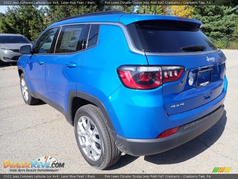 2022 Jeep Compass Latitude Lux 4x4 Laser Blue Pearl / Black Photo #3