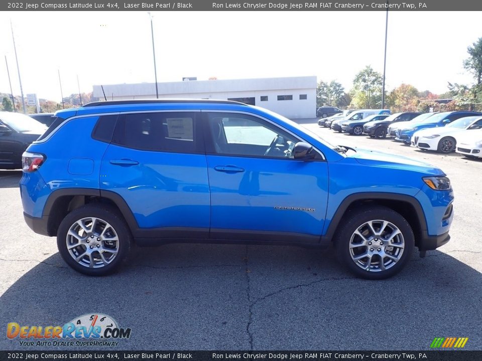 2022 Jeep Compass Latitude Lux 4x4 Laser Blue Pearl / Black Photo #6