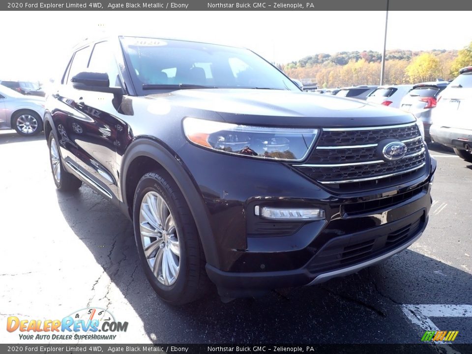 2020 Ford Explorer Limited 4WD Agate Black Metallic / Ebony Photo #10