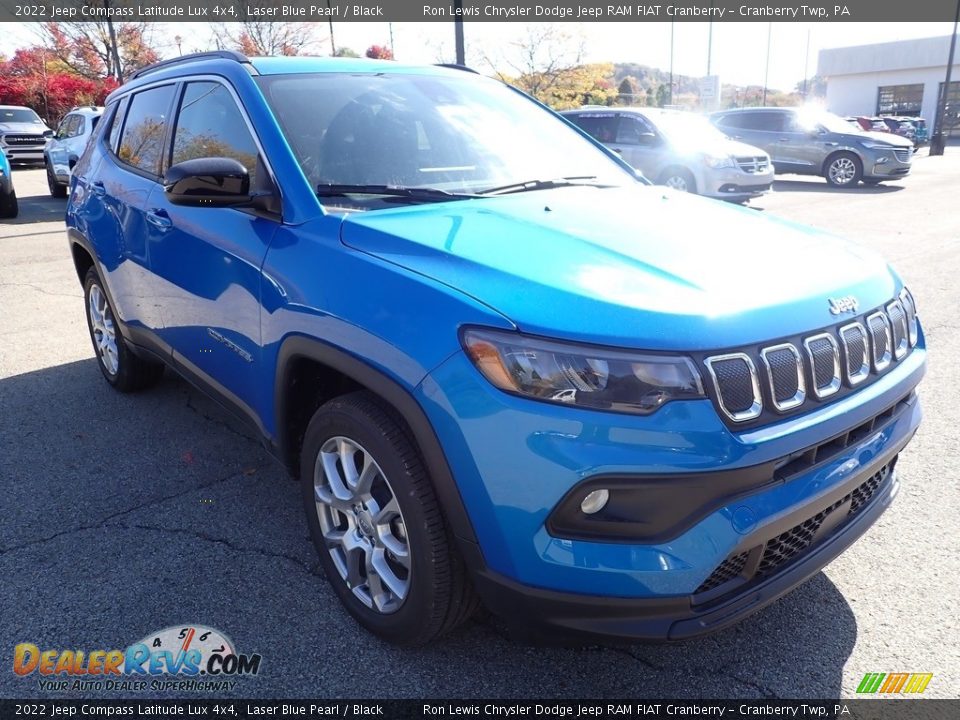 2022 Jeep Compass Latitude Lux 4x4 Laser Blue Pearl / Black Photo #7