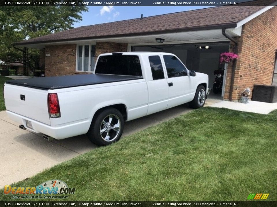 1997 Chevrolet C/K C1500 Extended Cab Olympic White / Medium Dark Pewter Photo #9