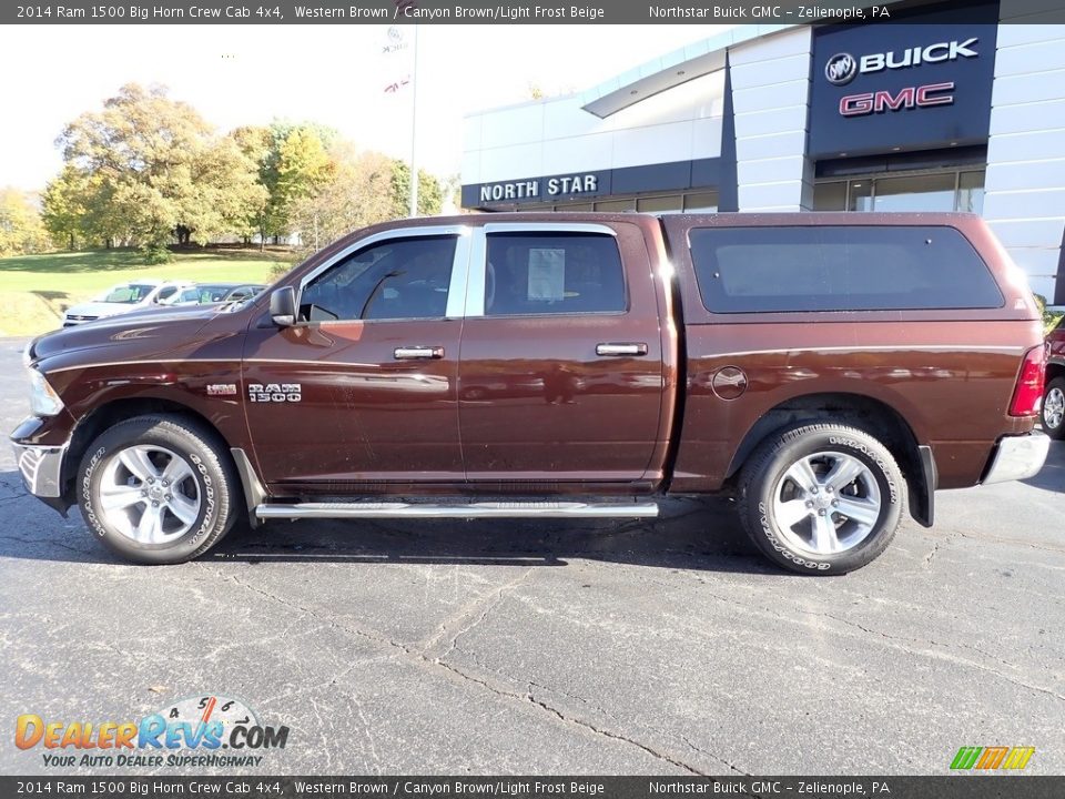 2014 Ram 1500 Big Horn Crew Cab 4x4 Western Brown / Canyon Brown/Light Frost Beige Photo #2