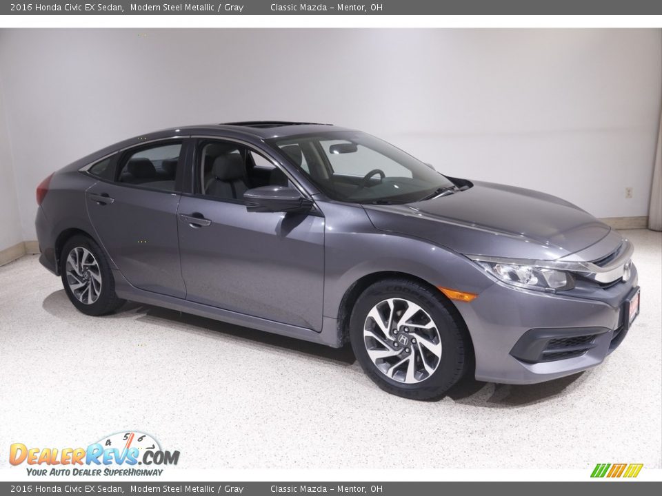 2016 Honda Civic EX Sedan Modern Steel Metallic / Gray Photo #1