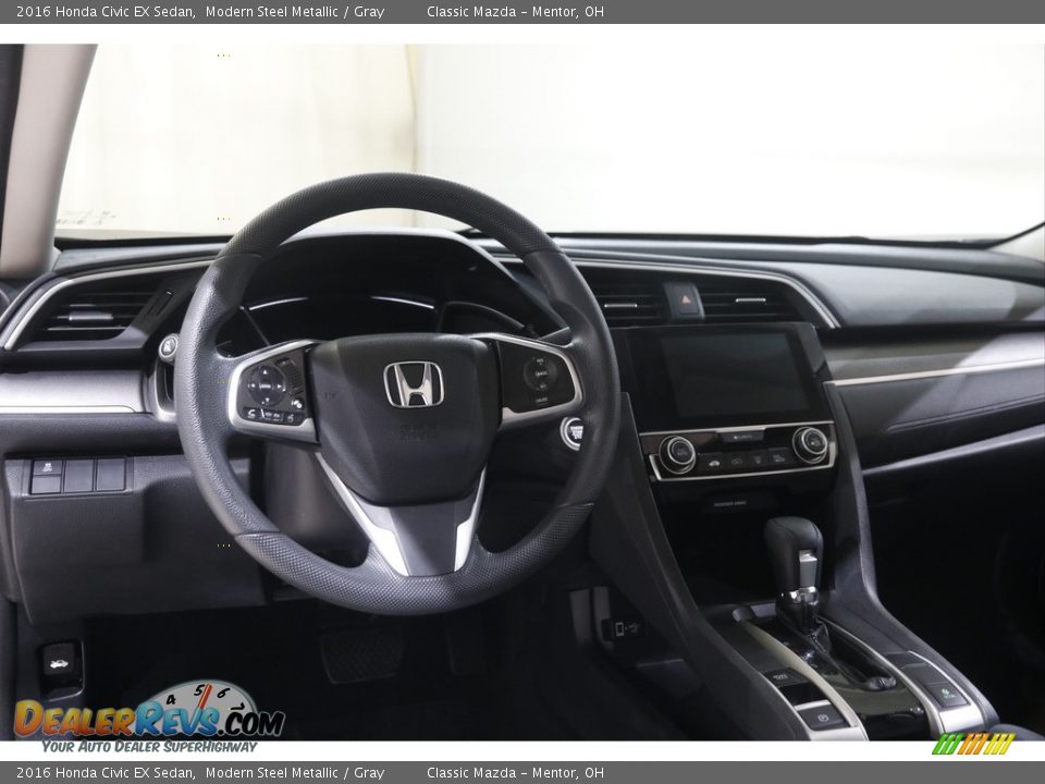 2016 Honda Civic EX Sedan Modern Steel Metallic / Gray Photo #6