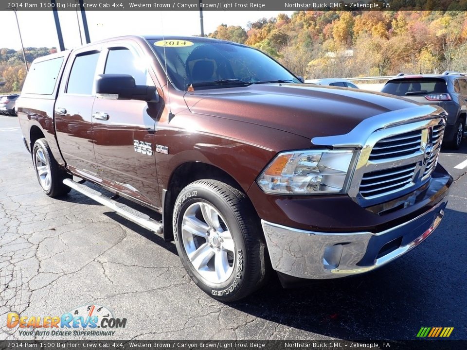 2014 Ram 1500 Big Horn Crew Cab 4x4 Western Brown / Canyon Brown/Light Frost Beige Photo #9