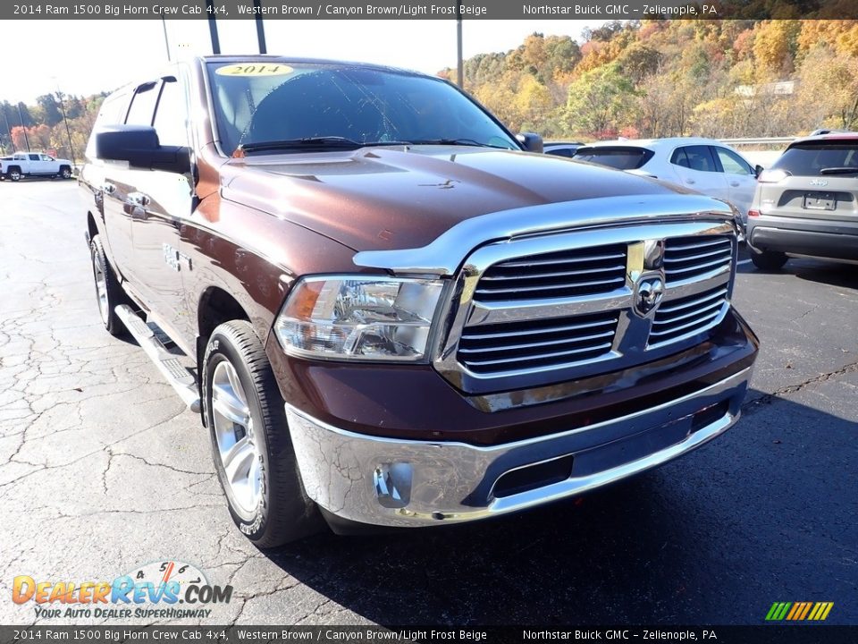 2014 Ram 1500 Big Horn Crew Cab 4x4 Western Brown / Canyon Brown/Light Frost Beige Photo #10