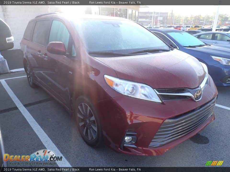 2019 Toyota Sienna XLE AWD Salsa Red Pearl / Black Photo #3
