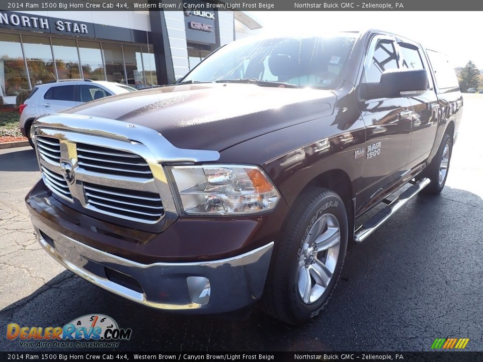2014 Ram 1500 Big Horn Crew Cab 4x4 Western Brown / Canyon Brown/Light Frost Beige Photo #12