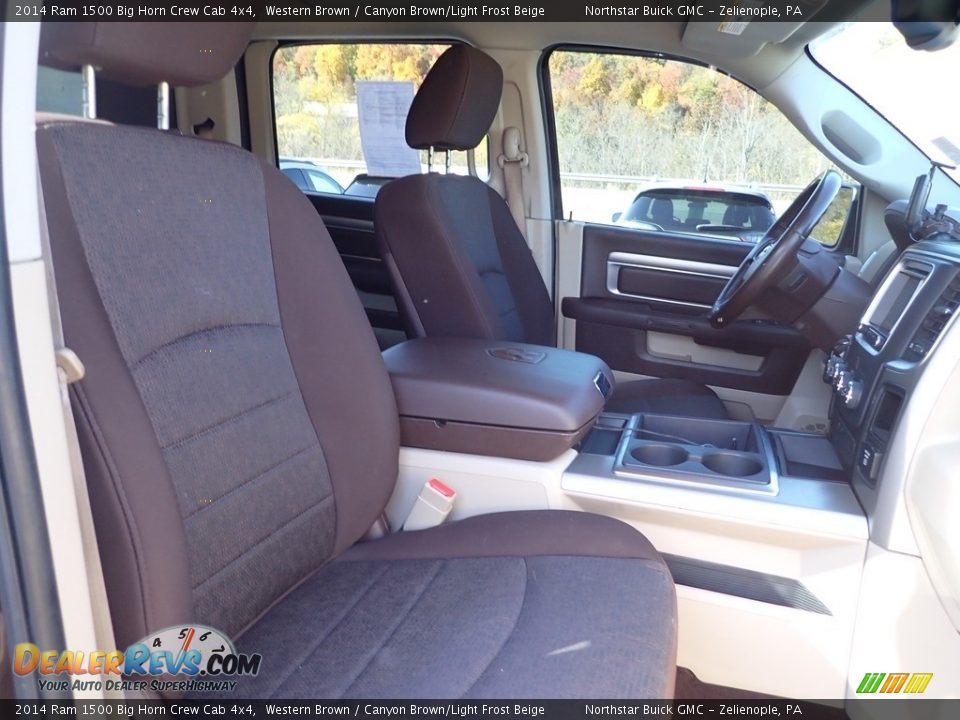 2014 Ram 1500 Big Horn Crew Cab 4x4 Western Brown / Canyon Brown/Light Frost Beige Photo #15