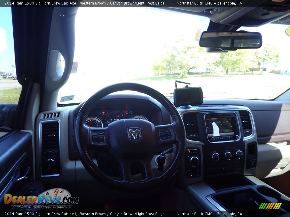 2014 Ram 1500 Big Horn Crew Cab 4x4 Western Brown / Canyon Brown/Light Frost Beige Photo #19