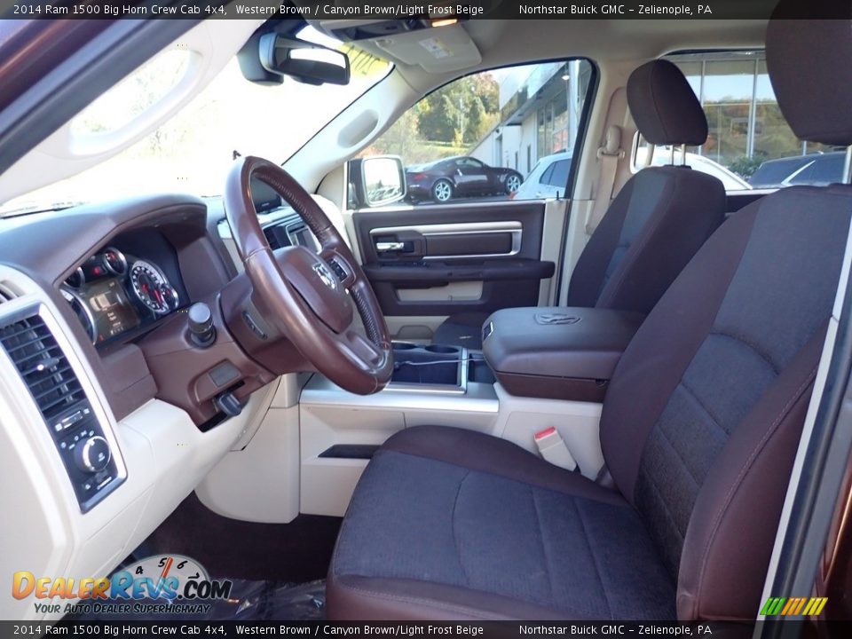 2014 Ram 1500 Big Horn Crew Cab 4x4 Western Brown / Canyon Brown/Light Frost Beige Photo #20