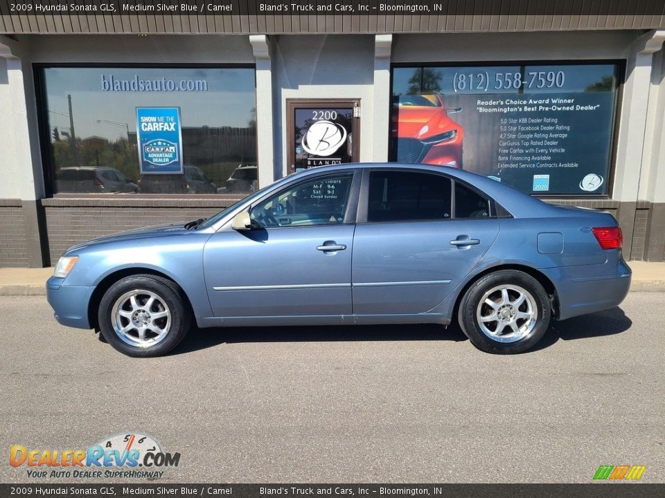 2009 Hyundai Sonata GLS Medium Silver Blue / Camel Photo #1