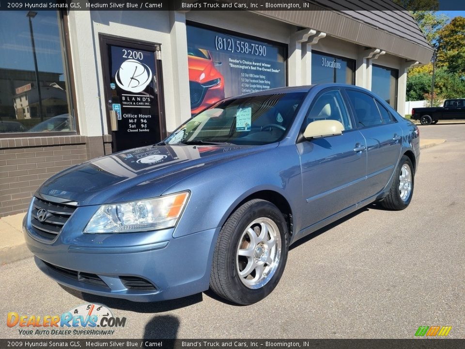 2009 Hyundai Sonata GLS Medium Silver Blue / Camel Photo #2