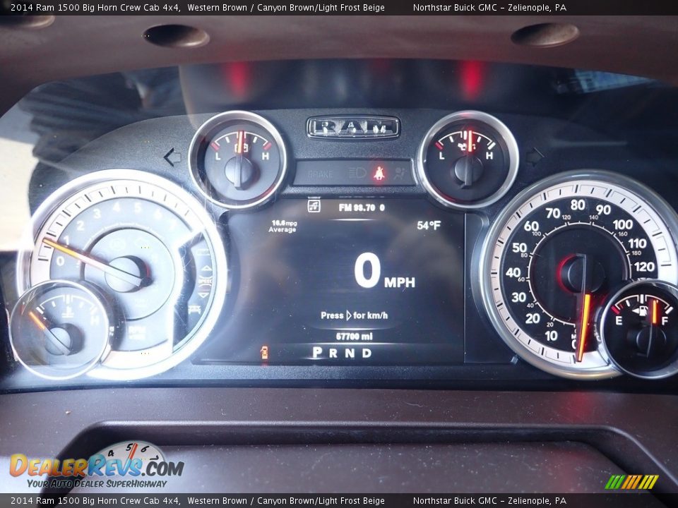 2014 Ram 1500 Big Horn Crew Cab 4x4 Western Brown / Canyon Brown/Light Frost Beige Photo #23