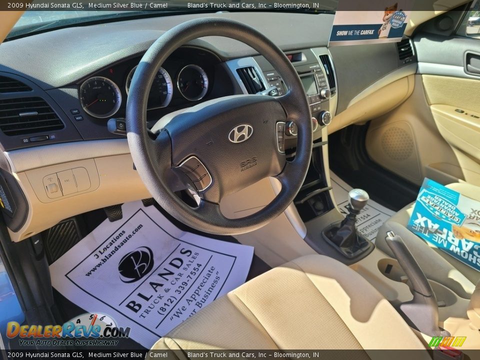 2009 Hyundai Sonata GLS Medium Silver Blue / Camel Photo #8