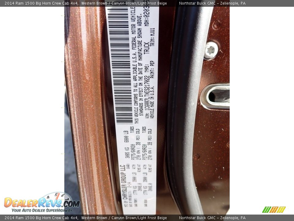 2014 Ram 1500 Big Horn Crew Cab 4x4 Western Brown / Canyon Brown/Light Frost Beige Photo #30