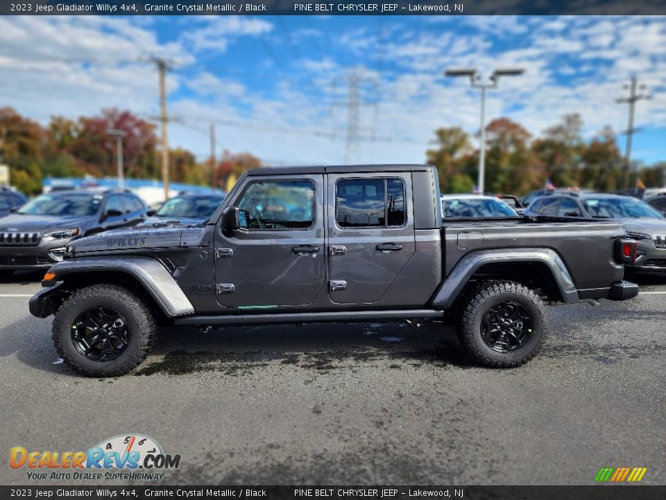 2023 Jeep Gladiator Willys 4x4 Granite Crystal Metallic / Black Photo #3