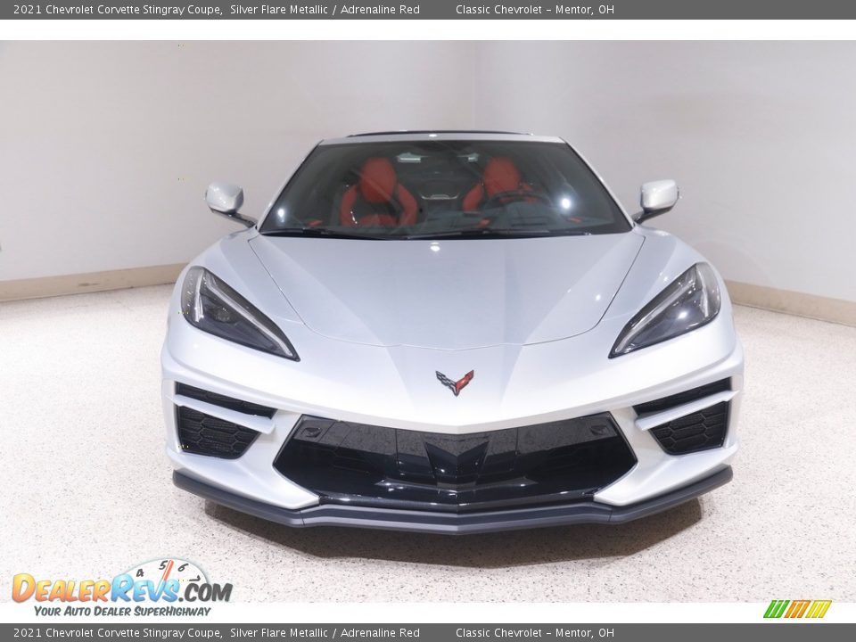 2021 Chevrolet Corvette Stingray Coupe Silver Flare Metallic / Adrenaline Red Photo #2